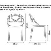 Stackable polypropylene chair Buros