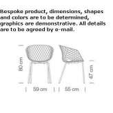 Stackable polypropylene chair Olivola