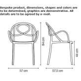 Polypropylene chair with armrests Buros