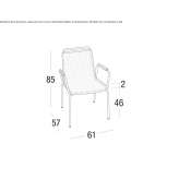 Garden chair with armrests Meyreuil