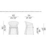 Rope garden chair with armrests Tormon