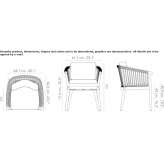 Fabric garden chair with armrests Galva