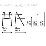 Iroko garden chair with armrests Vinninga