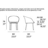 Aluminum garden chair with armrests Rosieres