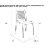 Garden chair made of polypropylene, stackable Wyrzysk