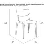 Garden chair made of polypropylene, stackable Buryn