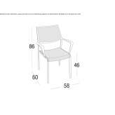 Garden chair with armrests Sceaux