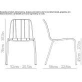 Powder-coated steel chair, stackable Keokuk