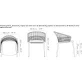 Rope garden chair with armrests Itasca