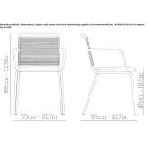 Powder-coated steel chair with integrated cushion Nestares