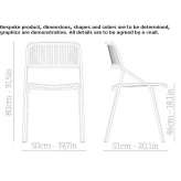 Aluminum chair with open backrest Magliano