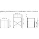 Aluminum garden chair with armrests Cewice