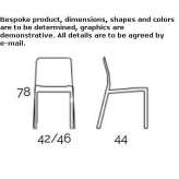 Stackable polycarbonate chair Muniz