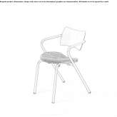 Metal garden chair with stackable armrests Ballabio