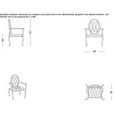 Medallion garden chair with armrests Bellus