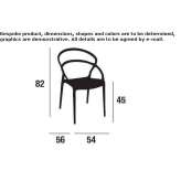 Garden chair with open backrest and armrests Baherove