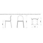 Multi-layer wooden garden chair with steel legs Grishino