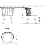 Lace-up garden chair with teak legs Bisbee