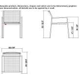 Garden chair with stackable armrests Elstow