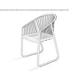 Stainless steel garden chair with armrests Essendon