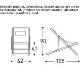 Powder-coated aluminum foldable deckchair Roztoky