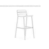 Tall, aluminum garden stool Ipero