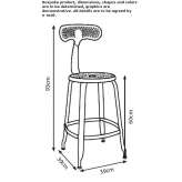 Tall, steel garden stool Wolsdorf