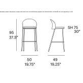 A high, fabric garden stool with a backrest Waspik