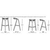 Aluminum stool Grinzens