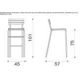 Tall garden stool made of teak Modlnica