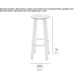 High stool with footrest, stackable Filotion