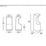 High stool made of polyethylene Sauteurs