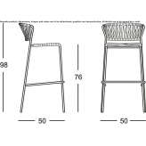 Garden stool made of steel and PVC Cousolre