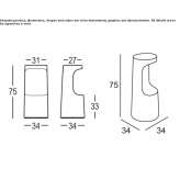 Polyethylene stool with light Sauteurs