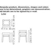 Low steel stool Serole