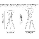 Steel stool with integrated cushion Autelbas