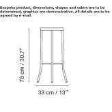 Tall, steel garden stool Clovelly