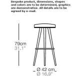 A high, fabric garden stool with a footrest Hotamis