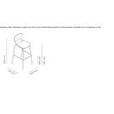 High garden stool made of aluminum, powder-coated, with footrest Breugel
