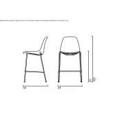 Stackable polypropylene stool Tatui