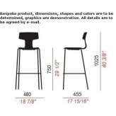 High polypropylene stool, stackable Eerde