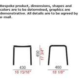 Low, stackable plate stool Erchie