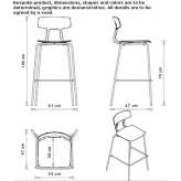 High polypropylene stool with footrest Limerle