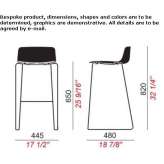 High polypropylene stool, stackable Spasovo