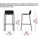 High polypropylene stool, stackable Spasovo