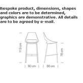 The stool is made of high-quality technopolymer Cholula