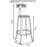 Tall, steel garden stool Wolsdorf