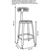 Tall, steel garden stool Wolsdorf