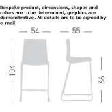 High technopolymer garden stool with a sled base Vihanti