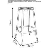 Tall, steel garden stool Wolsdorf